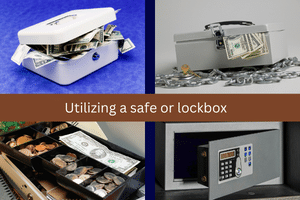 Utilizing a safe or lockbox